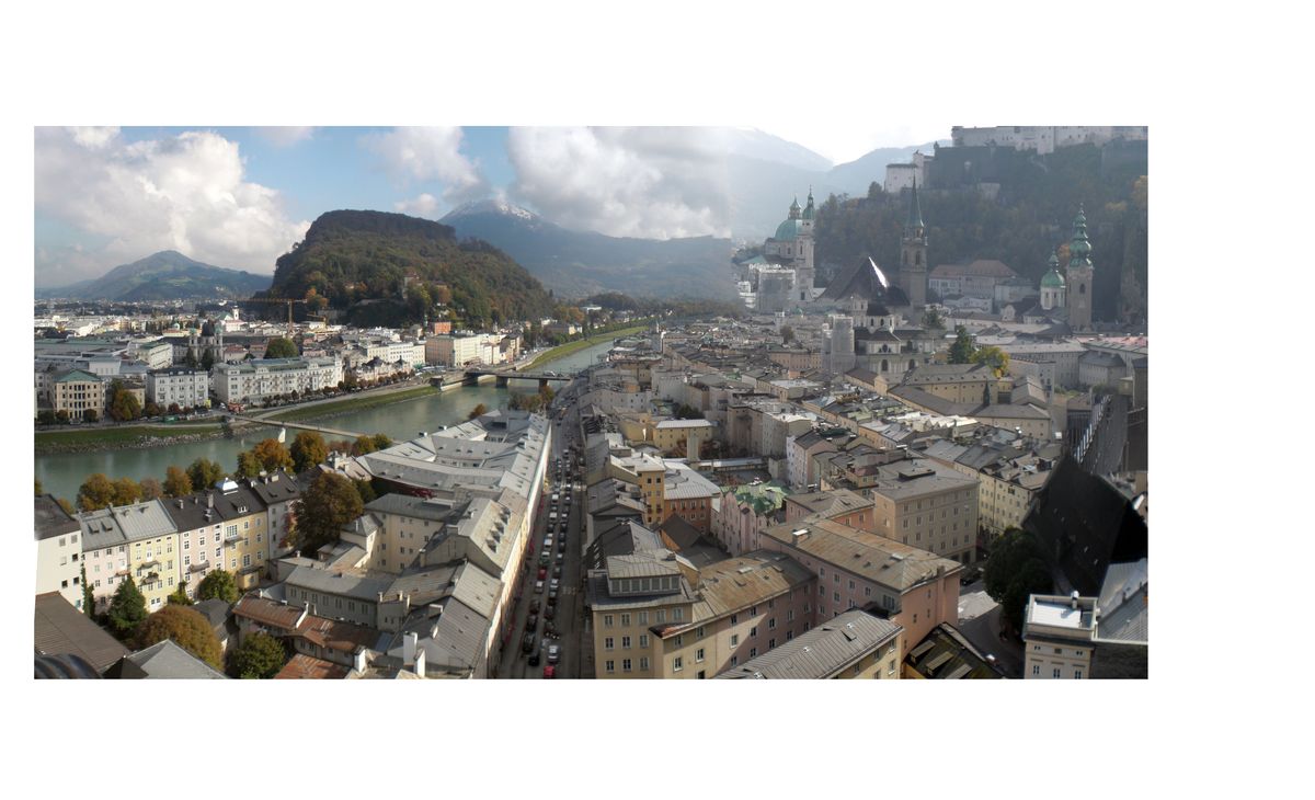 Im Urlaub das Panorama von Salzburg festgehalten