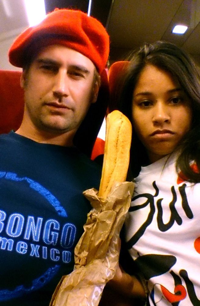 Me and my boyfriend in the Thalys, going back home to Amsterdam from Paris. Photo taken with the camera on the front side of Sony Xperia Z.