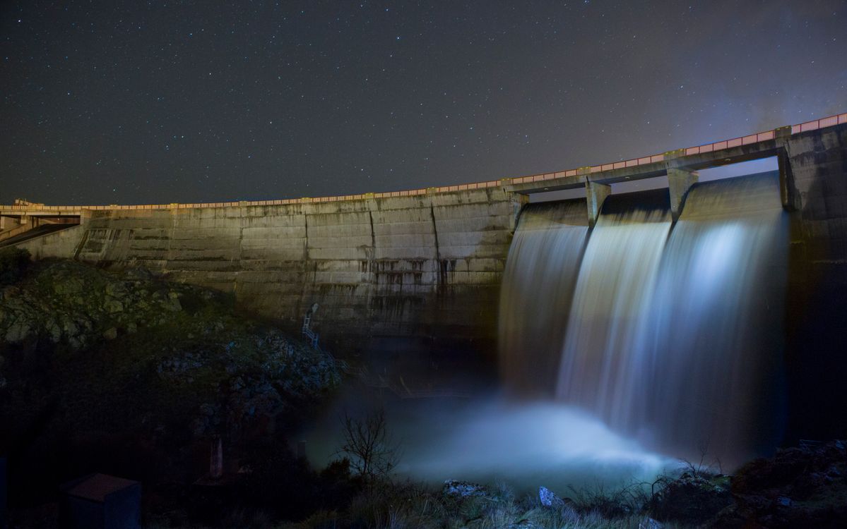 night and water