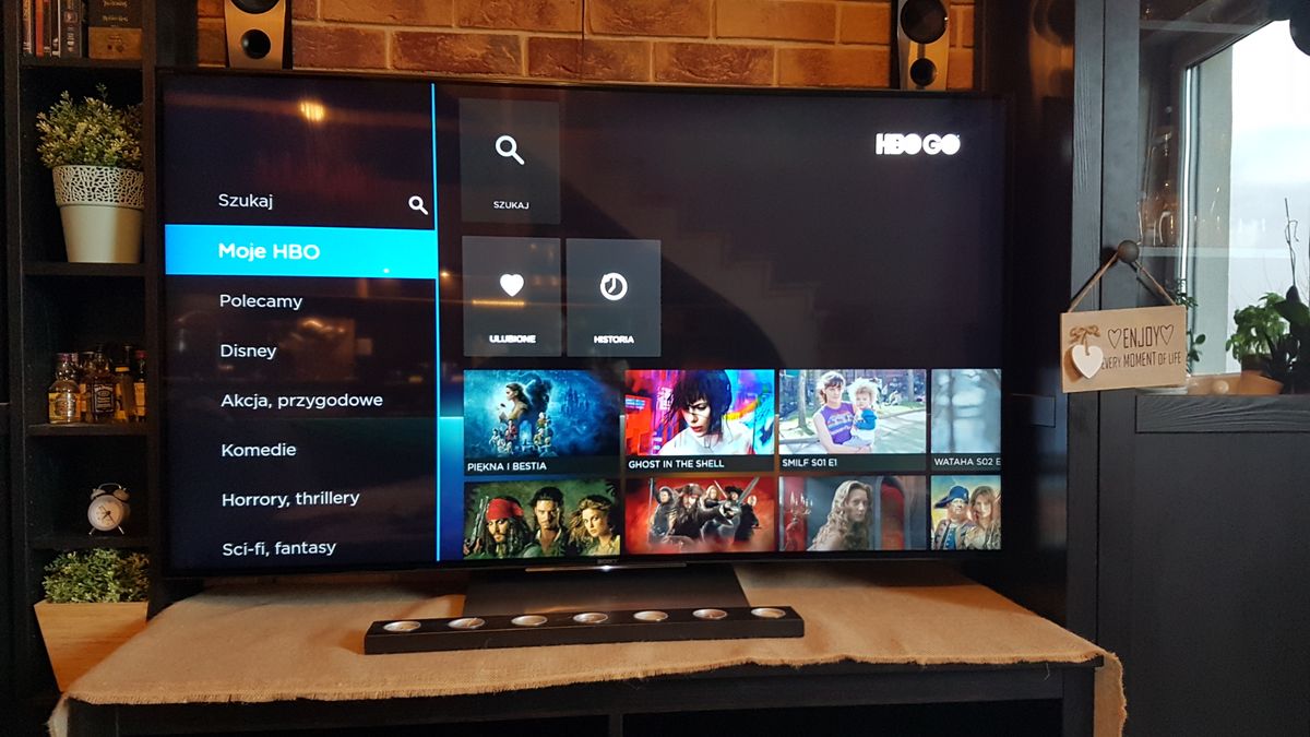 Sony 55XD9305, Android 6.0, aplikacja HBO GO działa bez zarzutu...